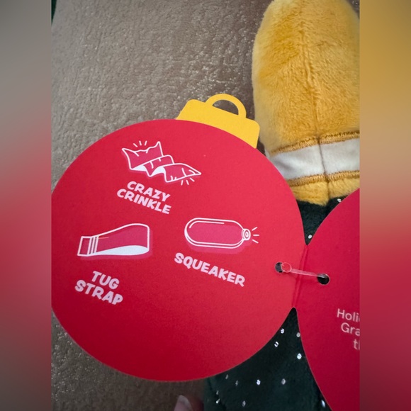 BARK BELLY RUBBY BUBBLY, CRAZY CRINKLE, TUG
STRAP & SQUEAKER Large Dog Toy - Picture 3 of 4